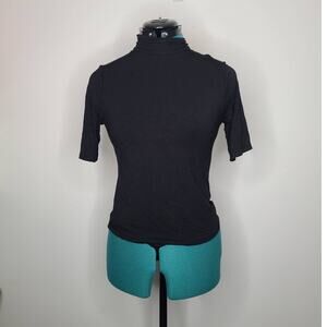 NWT Express black open back mock turtleneck - small